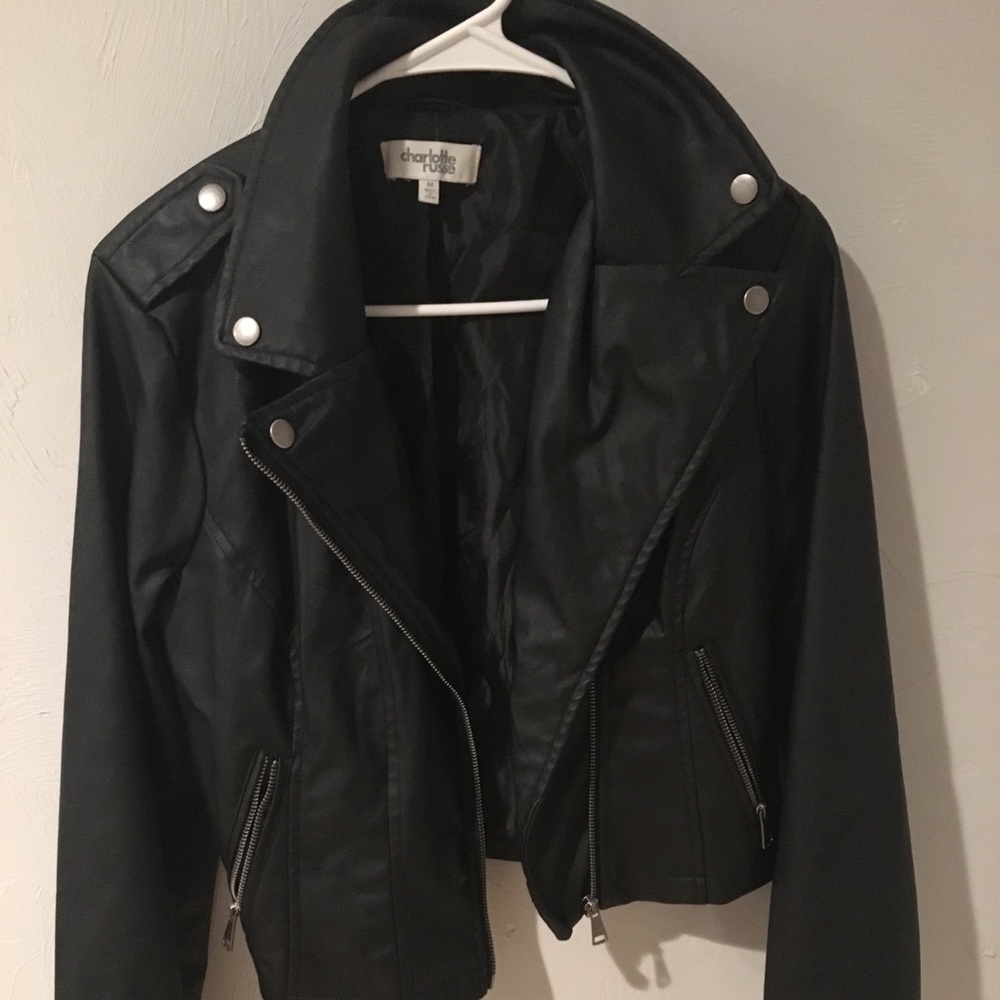 Black leather jacket